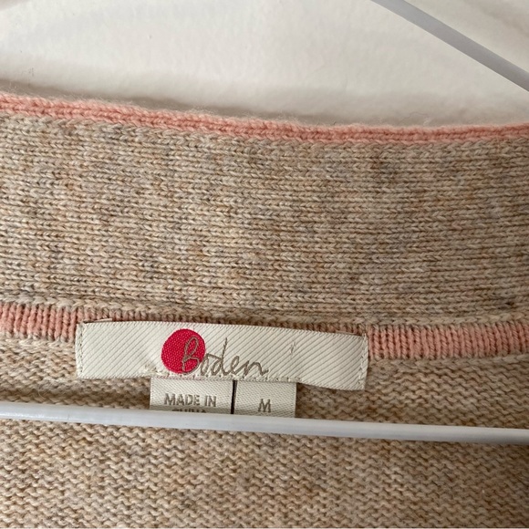 Boden Tan V-Neck Sweater - Picture 5 of 8